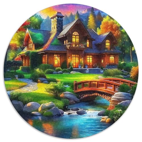 Ferienhaus 1000-teiliges Puzzle Für Frauen, Männer Landschaft Herausforderndes Puzzle Entspannend Familienspielabende Geschenk Zum Geburtstag 1000pcs (67.5x67.5cm) von PFQHUAIDH