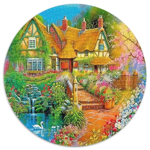 Ferienhaus 1000-teiliges Puzzle Für Frauen, Männer Landschaft Herausforderndes Puzzle Entspannend Familienspielabende Spielzeug Geschenk 1000pcs (67.5x67.5cm) von PFQHUAIDH