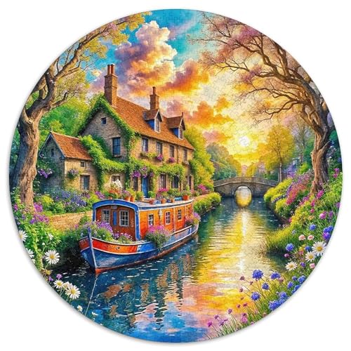 Ferienhaus 1000-teiliges Puzzle Für Frauen, Männer Landschaft Herausforderndes Puzzle Stress Abbauen Familienspielabende Spielzeug Geschenk 1000pcs (67.5x67.5cm) von PFQHUAIDH
