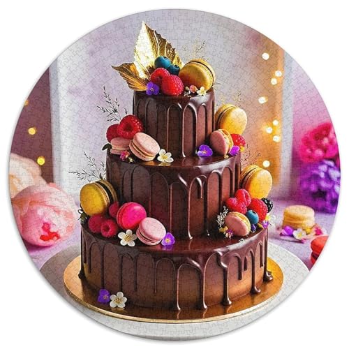 Früchte Cake 1000-teiliges Puzzle Für Frauen, Männer Delikatesse Herausforderndes Puzzle Stress Abbauen Perfekt Für Spieleabende Geschenk Zum Geburtstag 1000pcs (67.5x67.5cm) von PFQHUAIDH