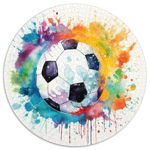 Fußball 1000-teiliges Puzzle Für Erwachsene Kinder Ball Spiels Herausforderndes Puzzle Entspannend Familie Aktivität Spiele Spielzeug Geschenk 1000pcs (67.5x67.5cm) von PFQHUAIDH