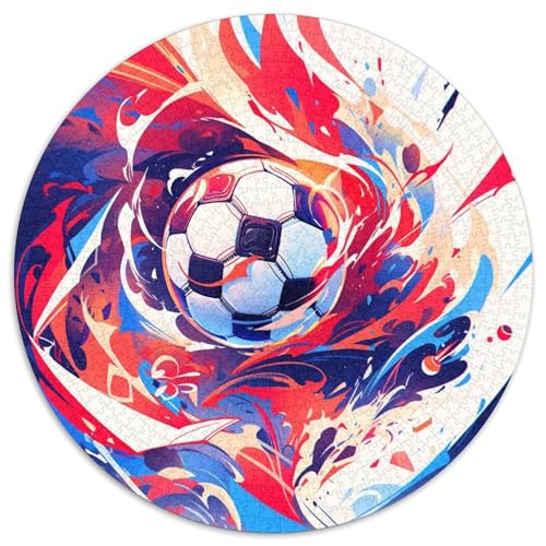 Fußball 1000-teiliges Puzzle Für Frauen, Männer Ball Spiels Herausforderndes Puzzle Stress Abbauen Familie Aktivität Spiele Geschenk Zum Geburtstag 1000pcs (67.5x67.5cm) von PFQHUAIDH