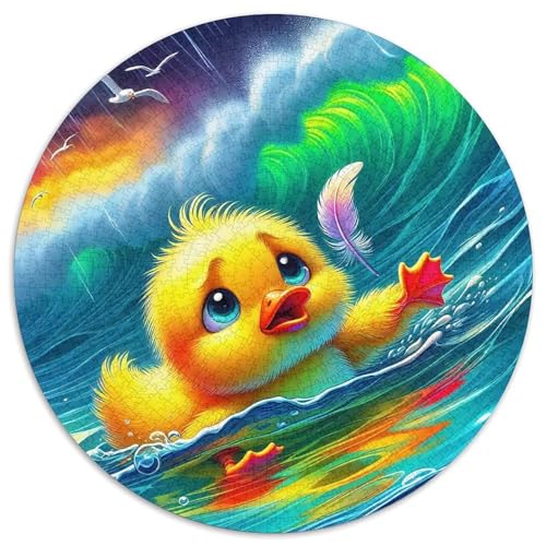 Gelbe Ente 1000-teiliges Puzzle Für Frauen, Männer Kleine Ente Herausforderndes Puzzle Entspannend Familienspielabende Geschenk Zum Geburtstag 1000pcs (67.5x67.5cm) von PFQHUAIDH