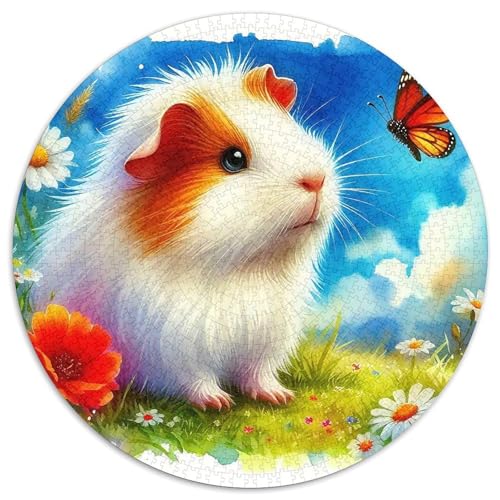 Guineeschwein 1000-teiliges Puzzle Für Erwachsene Kinder Kleines Haustier Anspruchsvolles Puzzle Entspannend Familienspielabende Geschenk Zum Geburtstag 1000pcs (67.5x67.5cm) von PFQHUAIDH