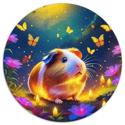 Guineeschwein 1000-teiliges Puzzle Für Erwachsene Kinder Kleines Haustier Anspruchsvolles Puzzle Stress Abbauen Familienspielabende Spielzeug Geschenk 1000pcs (67.5x67.5cm) von PFQHUAIDH