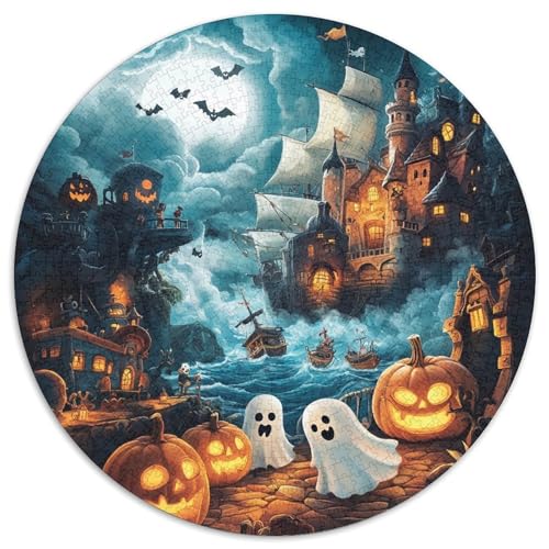 Halloween Dorf 1000-teiliges Puzzle Für Frauen, Männer Fantasy Stil Anspruchsvolles Puzzle Stress Abbauen Familie Aktivität Spiele Spielzeug Geschenk 1000pcs (67.5x67.5cm) von PFQHUAIDH