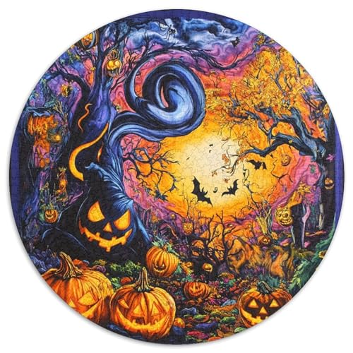 Halloween Dorf 1000-teiliges Puzzle Für Frauen, Männer Fantasy Stil Herausforderndes Puzzle Stress Abbauen Familienspielabende Spielzeug Geschenk 1000pcs (67.5x67.5cm) von PFQHUAIDH