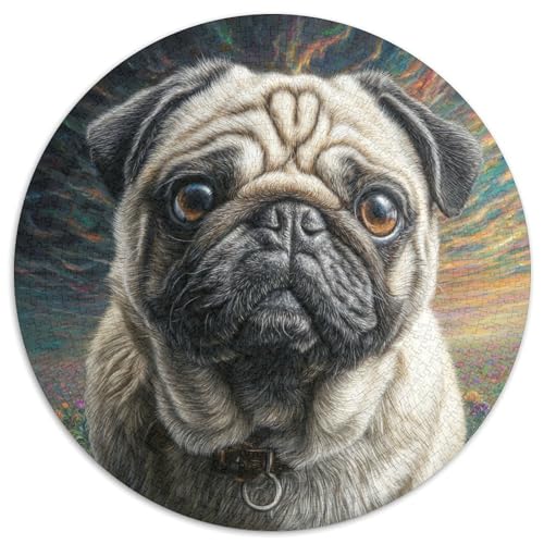 Haustierhund 1000-teiliges Puzzle Für Erwachsene Kinder Tier Thema Herausforderndes Puzzle Stress Abbauen Familie Aktivität Spiele Geschenk Zum Geburtstag 1000pcs (67.5x67.5cm) von PFQHUAIDH