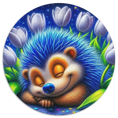 Hedgehog 1000-teiliges Puzzle Für Frauen, Männer Tier Thema Herausforderndes Puzzle Entspannend Familienspielabende Spielzeug Geschenk 1000pcs (67.5x67.5cm) von PFQHUAIDH