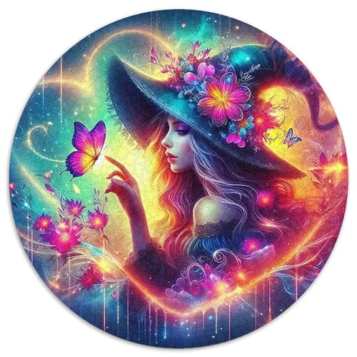 Hexe 1000-teiliges Puzzle Für Erwachsene Kinder Halloween Herausforderndes Puzzle Stress Abbauen Familienspielabende Geschenk Zum Geburtstag 1000pcs (67.5x67.5cm) von PFQHUAIDH