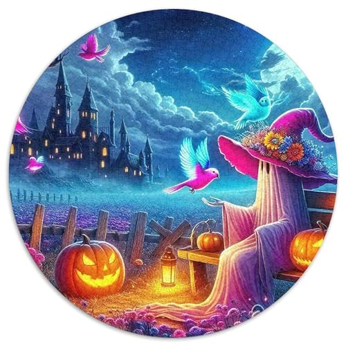 Hexe 1000-teiliges Puzzle Für Frauen, Männer Halloween Anspruchsvolles Puzzle Entspannend Familienspielabende Geschenk Zum Geburtstag 1000pcs (67.5x67.5cm) von PFQHUAIDH