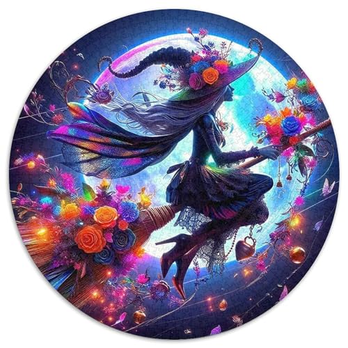 Hexe 1000-teiliges Puzzle Für Frauen, Männer Halloween Anspruchsvolles Puzzle Entspannend Perfekt Für Spieleabende Geschenk Zum Geburtstag 1000pcs (67.5x67.5cm) von PFQHUAIDH
