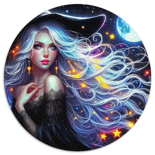 Hexe 1000-teiliges Puzzle Für Frauen, Männer Halloween Herausforderndes Puzzle Stress Abbauen Familienspielabende Geschenk Zum Geburtstag 1000pcs (67.5x67.5cm) von PFQHUAIDH