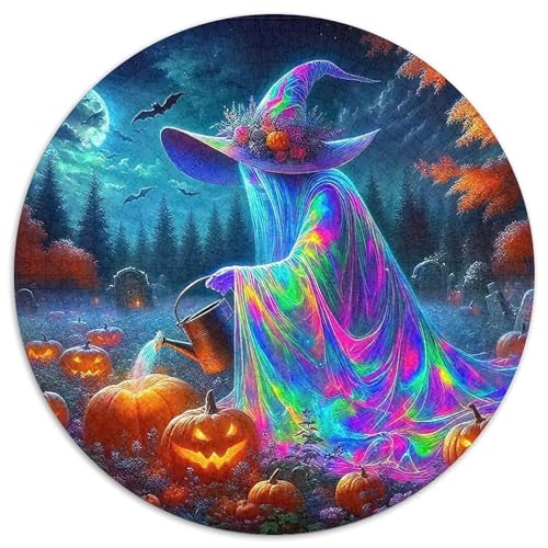 Hexe 1000-teiliges Puzzle Für Frauen, Männer Halloween Herausforderndes Puzzle Stress Abbauen Familienspielabende Spielzeug Geschenk 1000pcs (67.5x67.5cm) von PFQHUAIDH