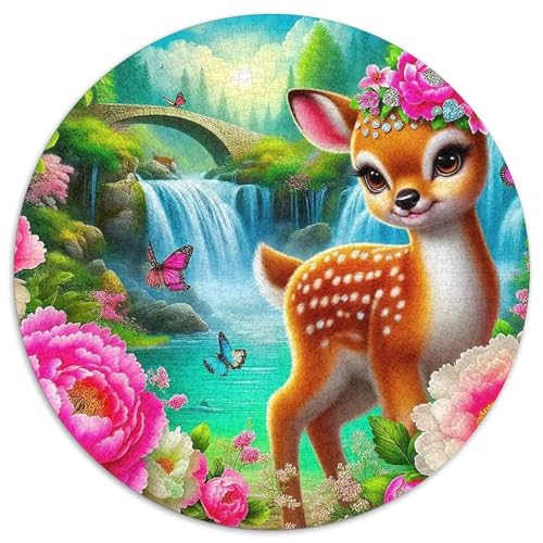 Hirsch 1000-teiliges Puzzle Für Erwachsene Kinder Waldtier Herausforderndes Puzzle Entspannend Familie Aktivität Spiele Spielzeug Geschenk 1000pcs (67.5x67.5cm) von PFQHUAIDH