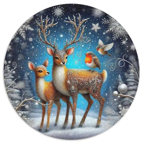Hirsch 1000-teiliges Puzzle Für Frauen, Männer Waldtier Anspruchsvolles Puzzle Stress Abbauen Perfekt Für Spieleabende Spielzeug Geschenk 1000pcs (67.5x67.5cm) von PFQHUAIDH