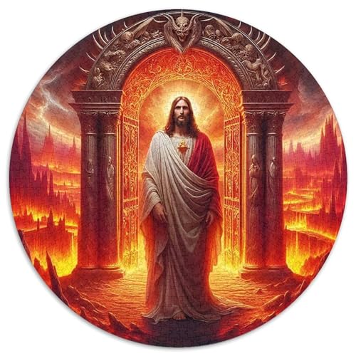 Jesus - Religion 1000-teiliges Puzzle Für Frauen, Männer Religiöse Kunst Anspruchsvolles Puzzle Stress Abbauen Familie Aktivität Spiele Geschenk Zum Geburtstag 1000pcs (67.5x67.5cm) von PFQHUAIDH
