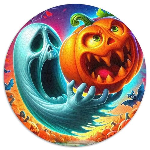 Jumbie Kürbisse 1000-teiliges Puzzle Für Erwachsene Kinder Schreckliches Halloween Anspruchsvolles Puzzle Entspannend Familienspielabende Geschenk Zum Geburtstag 1000pcs (67.5x67.5cm) von PFQHUAIDH