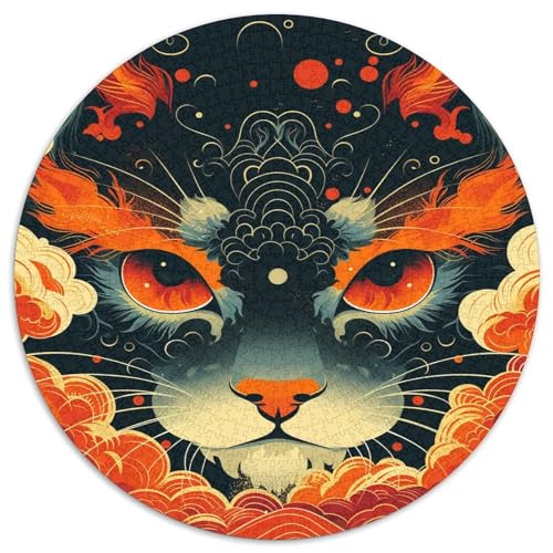 Katze 1000-teiliges Puzzle Für Erwachsene Kinder Tiere Herausforderndes Puzzle Entspannend Familienspielabende Spielzeug Geschenk 1000pcs (67.5x67.5cm) von PFQHUAIDH