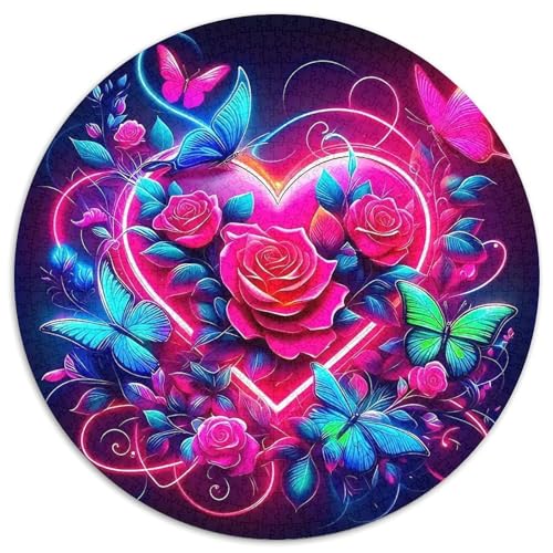Liebe Blumen 1000-teiliges Puzzle Für Frauen, Männer Bunte Blumen Anspruchsvolles Puzzle Stress Abbauen Familienspielabende Spielzeug Geschenk 1000pcs (67.5x67.5cm) von PFQHUAIDH