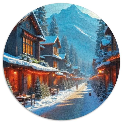 Logkabine 1000-teiliges Puzzle Für Frauen, Männer Schnee Berg Herausforderndes Puzzle Entspannend Familie Aktivität Spiele Geschenk Zum Geburtstag 1000pcs (67.5x67.5cm) von PFQHUAIDH