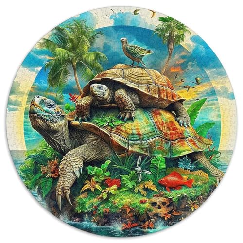 Meeresschildkröte 1000-teiliges Puzzle Für Erwachsene Kinder Meeresreptilien Anspruchsvolles Puzzle Entspannend Familienspielabende Spielzeug Geschenk 1000pcs (67.5x67.5cm) von PFQHUAIDH
