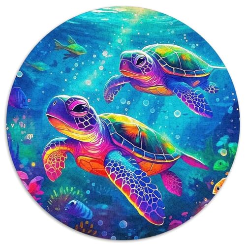 Meeresschildkröte 1000-teiliges Puzzle Für Erwachsene Kinder Meeresreptilien Herausforderndes Puzzle Entspannend Perfekt Für Spieleabende Spielzeug Geschenk 1000pcs (67.5x67.5cm) von PFQHUAIDH