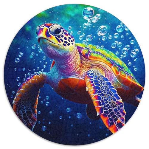 Meeresschildkröte 1000-teiliges Puzzle Für Erwachsene Kinder Meeresreptilien Herausforderndes Puzzle Stress Abbauen Perfekt Für Spieleabende Geschenk Zum Geburtstag 1000pcs (67.5x67.5cm) von PFQHUAIDH