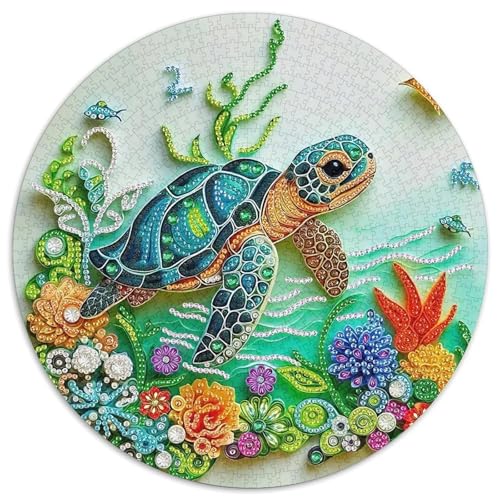 Meeresschildkröte 1000-teiliges Puzzle Für Frauen, Männer Meeresreptilien Anspruchsvolles Puzzle Entspannend Familienspielabende Spielzeug Geschenk 1000pcs (67.5x67.5cm) von PFQHUAIDH