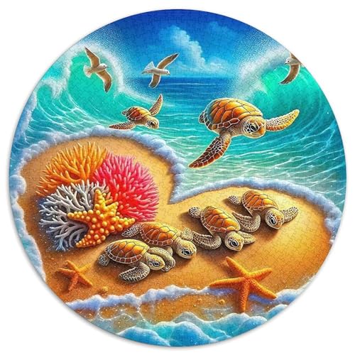 Meeresschildkröte 1000-teiliges Puzzle Für Frauen, Männer Meeresreptilien Anspruchsvolles Puzzle Stress Abbauen Familie Aktivität Spiele Geschenk Zum Geburtstag 1000pcs (67.5x67.5cm) von PFQHUAIDH