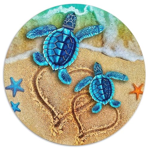 Meeresschildkröte 1000-teiliges Puzzle Für Frauen, Männer Meeresreptilien Herausforderndes Puzzle Entspannend Familie Aktivität Spiele Spielzeug Geschenk 1000pcs (67.5x67.5cm) von PFQHUAIDH