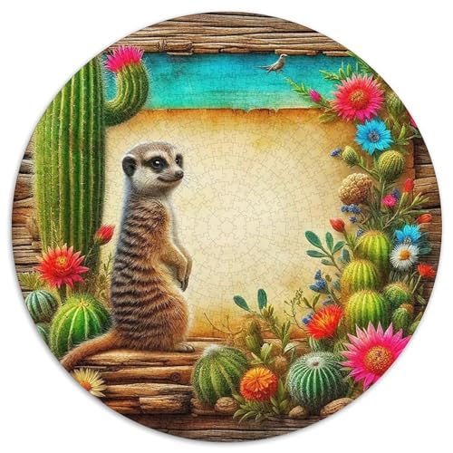 Meerkat 1000-teiliges Puzzle Für Erwachsene Kinder Afrikanisches Tier Anspruchsvolles Puzzle Entspannend Perfekt Für Spieleabende Geschenk Zum Geburtstag 1000pcs (67.5x67.5cm) von PFQHUAIDH