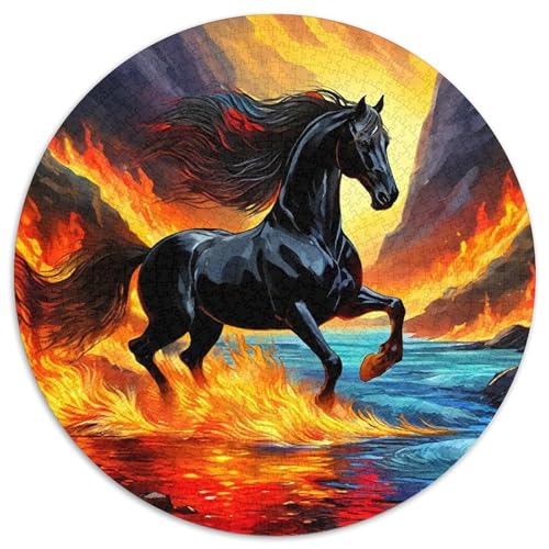 Pferd 1000-teiliges Puzzle Für Frauen, Männer Tier Thema Herausforderndes Puzzle Stress Abbauen Familie Aktivität Spiele Geschenk Zum Geburtstag 1000pcs (67.5x67.5cm) von PFQHUAIDH