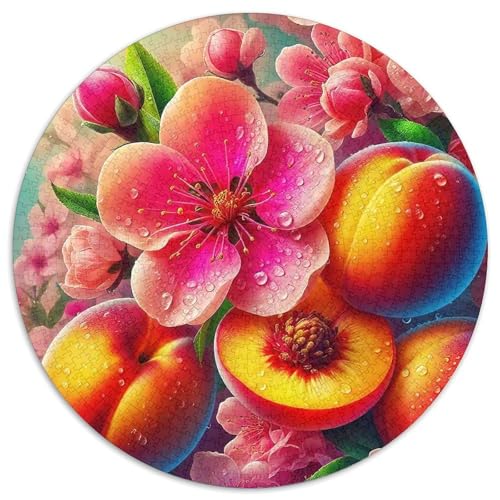 Pfirsich 1000-teiliges Puzzle Für Erwachsene Kinder Fruchtfertigung Herausforderndes Puzzle Entspannend Familienspielabende Spielzeug Geschenk 1000pcs (67.5x67.5cm) von PFQHUAIDH