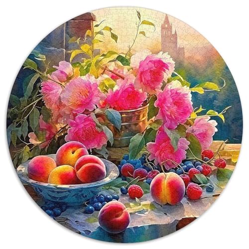 Pfirsich 1000-teiliges Puzzle Für Frauen, Männer Fruchtfertigung Anspruchsvolles Puzzle Entspannend Familienspielabende Geschenk Zum Geburtstag 1000pcs (67.5x67.5cm) von PFQHUAIDH