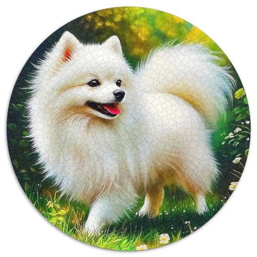 Pommern 1000-teiliges Puzzle Für Erwachsene Kinder Kleiner Hund Anspruchsvolles Puzzle Entspannend Perfekt Für Spieleabende Geschenk Zum Geburtstag 1000pcs (67.5x67.5cm) von PFQHUAIDH