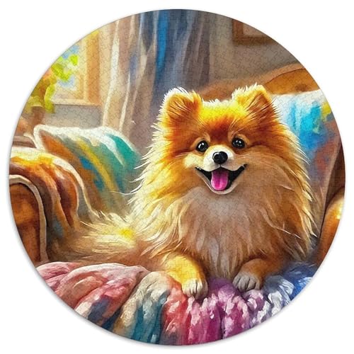 Pommern 1000-teiliges Puzzle Für Frauen, Männer Kleiner Hund Anspruchsvolles Puzzle Entspannend Familienspielabende Spielzeug Geschenk 1000pcs (67.5x67.5cm) von PFQHUAIDH