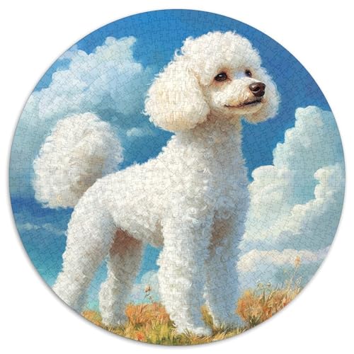 Poodle 1000-teiliges Puzzle Für Erwachsene Kinder Haustierhunde Anspruchsvolles Puzzle Entspannend Familienspielabende Spielzeug Geschenk 1000pcs (67.5x67.5cm) von PFQHUAIDH