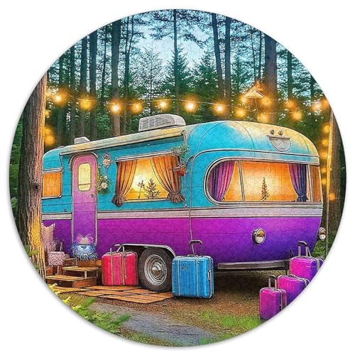 Retro RV und Koffer 1000-teiliges Puzzle Für Erwachsene Kinder Wild Camping Herausforderndes Puzzle Entspannend Perfekt Für Spieleabende Geschenk Zum Geburtstag 1000pcs (67.5x67.5cm) von PFQHUAIDH