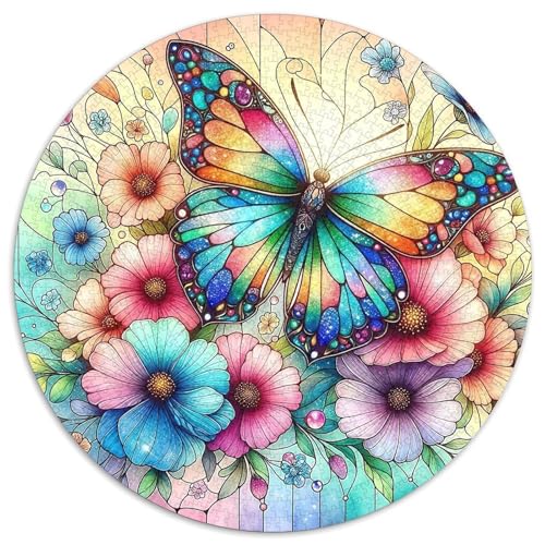 Schmetterling 1000-teiliges Puzzle Für Erwachsene Kinder Blumen Anspruchsvolles Puzzle Entspannend Perfekt Für Spieleabende Spielzeug Geschenk 1000pcs (67.5x67.5cm) von PFQHUAIDH