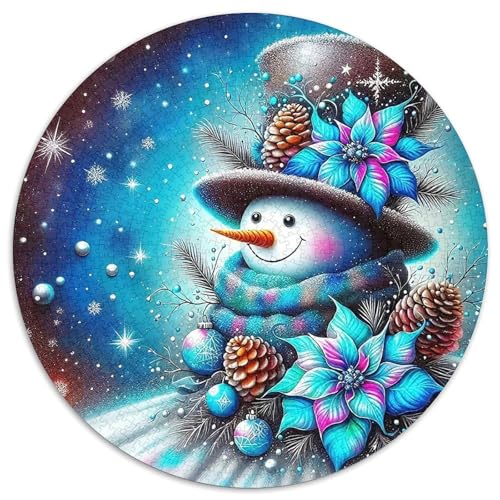 Schneemann 1000 Stück Puzzles Für Erwachsene Kinder Weihnachten Herausforderndes Puzzle Stress Abbauen Perfekt Für Spieleabende Geschenk Zum Geburtstag 1000pcs (67.5x67.5cm) von PFQHUAIDH