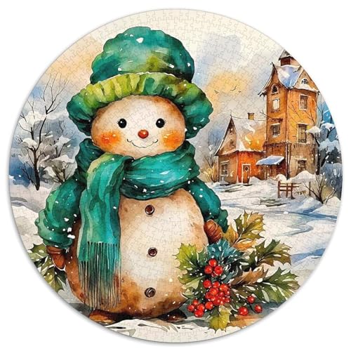 Schneemann 1000-teiliges Puzzle Für Erwachsene Kinder Weihnachten Anspruchsvolles Puzzle Entspannend Familie Aktivität Spiele Geschenk Zum Geburtstag 1000pcs (67.5x67.5cm) von PFQHUAIDH