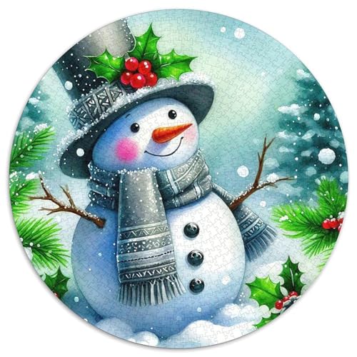 Schneemann 1000-teiliges Puzzle Für Erwachsene Kinder Weihnachten Anspruchsvolles Puzzle Entspannend Familie Aktivität Spiele Geschenk Zum Geburtstag 1000pcs (67.5x67.5cm) von PFQHUAIDH