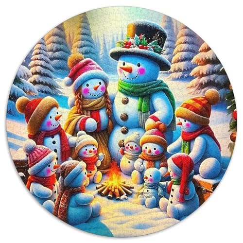 Schneemann 1000-teiliges Puzzle Für Erwachsene Kinder Weihnachten Anspruchsvolles Puzzle Entspannend Familie Aktivität Spiele Spielzeug Geschenk 1000pcs (67.5x67.5cm) von PFQHUAIDH