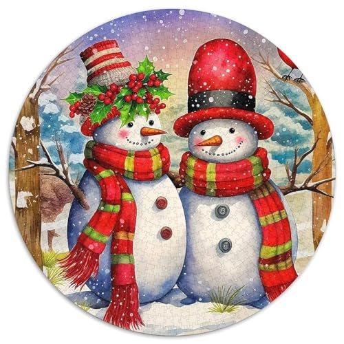 Schneemann 1000-teiliges Puzzle Für Erwachsene Kinder Weihnachten Anspruchsvolles Puzzle Entspannend Familienspielabende Geschenk Zum Geburtstag 1000pcs (67.5x67.5cm) von PFQHUAIDH