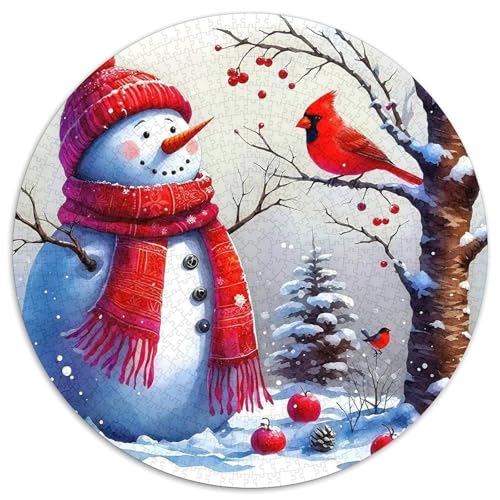 Schneemann 1000-teiliges Puzzle Für Erwachsene Kinder Weihnachten Anspruchsvolles Puzzle Entspannend Familienspielabende Spielzeug Geschenk 1000pcs (67.5x67.5cm) von PFQHUAIDH