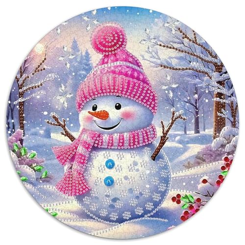 Schneemann 1000-teiliges Puzzle Für Erwachsene Kinder Weihnachten Anspruchsvolles Puzzle Entspannend Familienspielabende Spielzeug Geschenk 1000pcs (67.5x67.5cm) von PFQHUAIDH