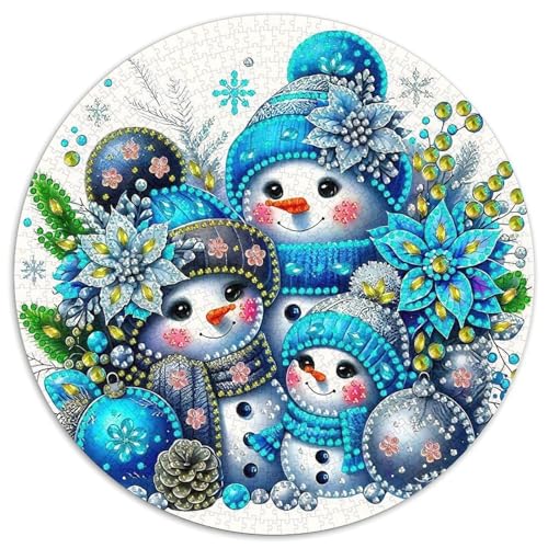 Schneemann 1000-teiliges Puzzle Für Erwachsene Kinder Weihnachten Anspruchsvolles Puzzle Stress Abbauen Familienspielabende Spielzeug Geschenk 1000pcs (67.5x67.5cm) von PFQHUAIDH
