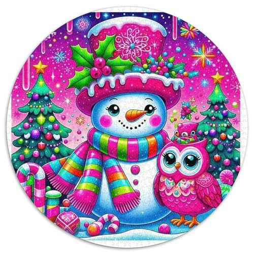 Schneemann 1000-teiliges Puzzle Für Erwachsene Kinder Weihnachten Anspruchsvolles Puzzle Stress Abbauen Familienspielabende Spielzeug Geschenk 1000pcs (67.5x67.5cm) von PFQHUAIDH
