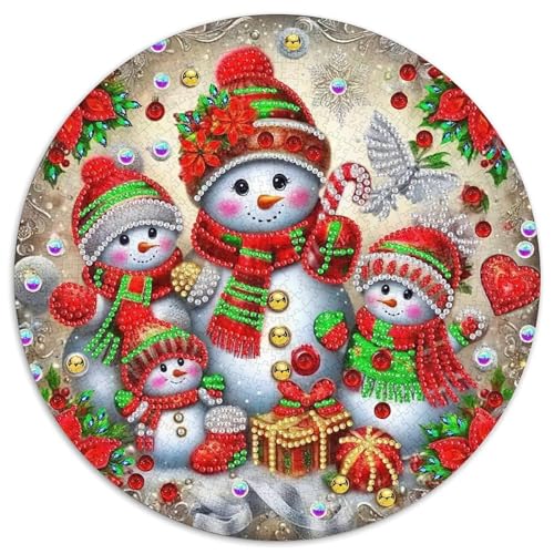 Schneemann 1000-teiliges Puzzle Für Erwachsene Kinder Weihnachten Herausforderndes Puzzle Entspannend Familie Aktivität Spiele Geschenk Zum Geburtstag 1000pcs (67.5x67.5cm) von PFQHUAIDH